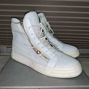 white giuseppe zanotti high top sneakers